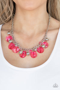 Necklace Short,Pink,Gossip Glam Pink ✨ Necklace