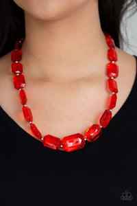 4thofJuly,Necklace Acrylic,Necklace Short,Red,ICE Versa Red ✧ Necklace