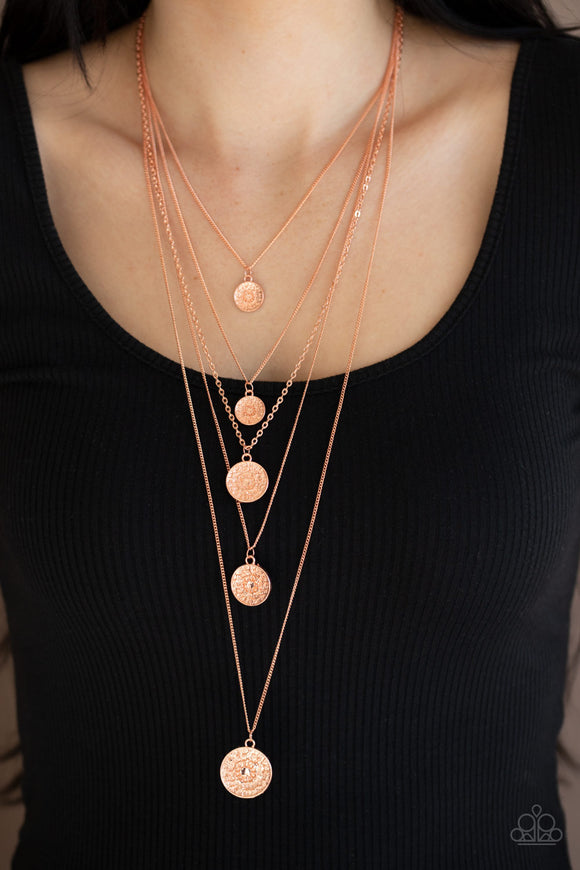 Medallion Marvel Copper ✨ Necklace Long