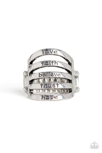 Faith,Ring Wide Back,Silver,Never Lose Faith Silver ✧ Ring