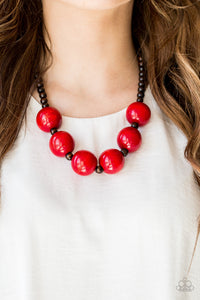 Necklace Short,Necklace Wooden,Red,Wooden,Oh My Miami Red ✨ Necklace