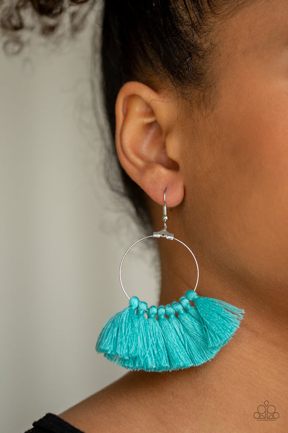 Peruvian Princess Blue ✧ Tassel Earrings Earrings