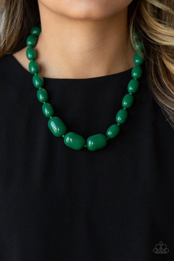 Poppin Popularity Green ✨ Necklace Short