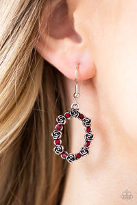 Earrings Fish Hook,Red,Rosy Royal Red ✧ Earrings