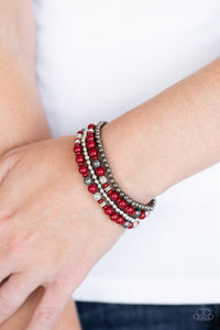 Bracelet Stretchy,Red,Stacked Style Maker Red ✧ Bracelet