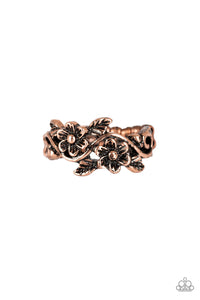 Copper,Ring Skinny Back,Stop and Smell The Flowers Copper ✧ Ring