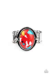 Multi-Colored,Red,Ring Wide Back,Terrifically Terrazzo Red ✧ Ring