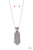 Totem Tassel Orange ✨ Necklace Long