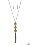 Triple Shimmer Brass ✨ Necklace Long