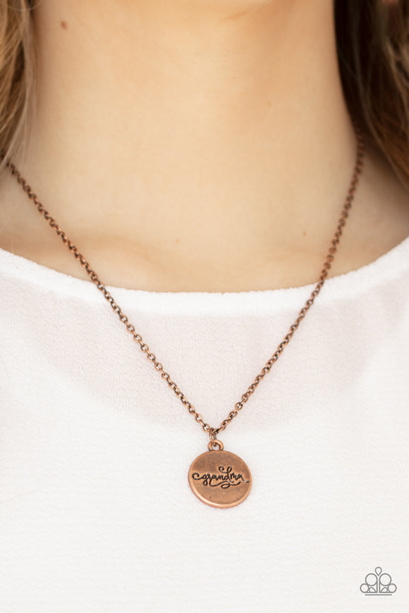 Worlds Best Grandma Copper ✧ Necklace Short