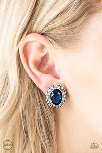 Blue,Earrings Clip-On,East Side Etiquette Blue ✧ Clip-On Earrings