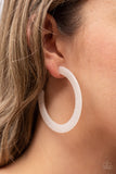 HAUTE Tamale White ✧ Acrylic Hoop Earrings Hoop Earrings