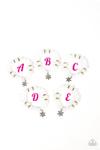 SS Bracelet,White,Snowflake & Pearls Starlet Shimmer Bracelet