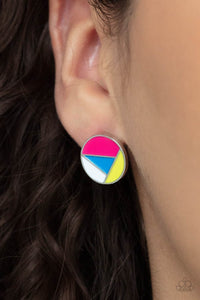 Blue,Earrings Post,Multi-Colored,Pink,White,Yellow,Artistic Expression Multi ✧ Post Earrings