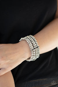 Bracelet Stretchy,Life of the Party,Silver,Best of LUXE White ✧ Stretch Bracelet