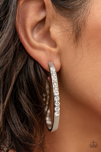 Earrings Hoop,Fiercely 5th Avenue,Sets,White,Borderline Brilliance White ✧ Hoop Earrings