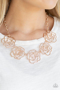 Necklace Short,Rose Gold,Budding Beauty - Rose Gold