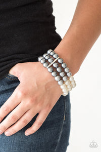 Bracelet Stretchy,Gray,Sets,Silver,White,Central Park Celebrity Multi ✧ Ombre Bracelet
