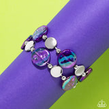 Discus Throw Purple ✧ Iridescent Stretch Bracelet