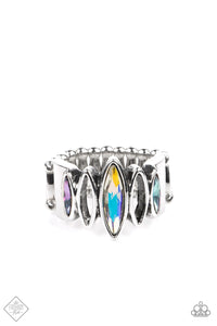 Iridescent,Multi-Colored,Ring Wide Back,Silver,Sunset Sightings,Distant Cosmos Multi ✧ Iridescent Ring