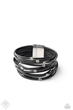 Fearlessly Layered Black ✧ Magnetic Leather Bracelet Fashion Fix Magnetic Bracelet
