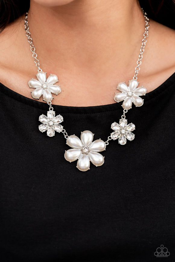 Fiercely Flowering White ✧ Necklace Life of the Party Necklace