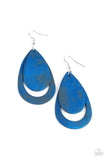 Fiery Firework Blue ✧ Leather Earrings Earrings