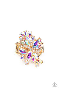 Exclusive,Gold,Iridescent,Life of the Party,Multi-Colored,Ring Wide Back,Flauntable Flare Gold ✧ Ring
