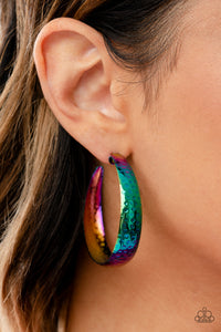 Earrings Hoop,Exclusive,Life of the Party,Multi-Colored,Oil Spill,Futuristic Flavor Multi ✧ Oil Spill Hoop Earring