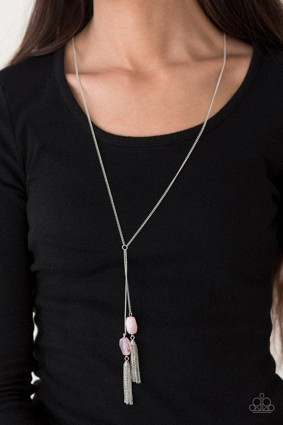 GLOW Your Roll Pink ✨ Necklace Long