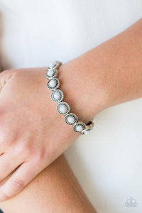 Bracelet Stretchy,Gray,Globetrotter Goals Silver  ✧ Bracelet