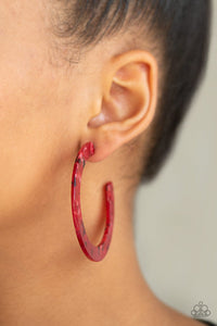 Earrings Acrylic,Earrings Hoop,Red,HAUTE Tamale Red ✧ Acrylic Hoop Earrings