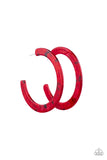 HAUTE Tamale Red ✧ Acrylic Hoop Earrings Hoop Earrings