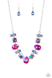 Interstellar Ice Pink ✧ Iridescent Oil Spill Necklace Life of the Party Necklace