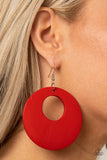 Island Hop Red ✧ Wooden Earrings Earrings