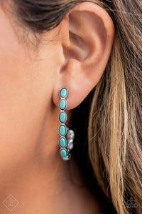 Blue,Earrings Hoop,Simply Santa Fe,Turquoise,Kick Up a SANDSTORM Blue ✧ Hoop Earrings