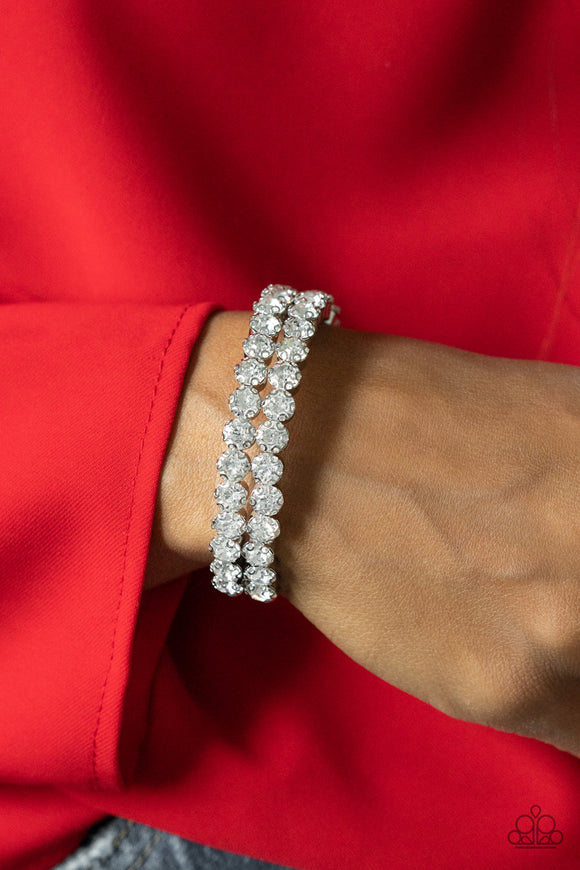 Megawatt Majesty White ✧ Cuff Bracelet Life of the Party Bracelet