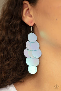 Blue,Earrings Fish Hook,Iridescent,Mermaid Shimmer Blue ✧ Earrings