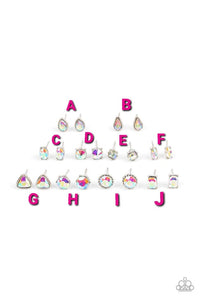 Iridescent,Multi-Colored,SS Earring,Iridescent Rhinestone Center Starlet Shimmer Earrings