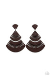 Oriental Oasis Brown ✧ Wood Post Earrings Post Earrings