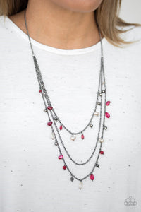 Gunmetal,Multi-Colored,Necklace Long,Pebble Beach Beauty Multi  ✨ Necklace