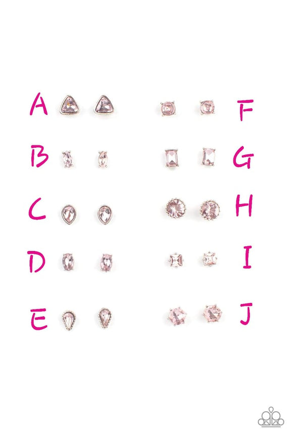 Glittery Pink Rhinestone Starlet Shimmer Earrings SS Earring