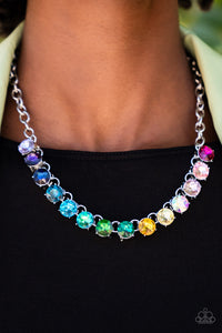Life of the Party,Multi-Colored,Necklace Short,Rainbow Resplendence Multi ✧ Necklace
