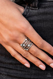 Rhinestone Studded Ritz White ✧ Ring Ring