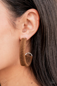 Brown,Earrings Hoop,Suede,Sunset Sightings,Rural Guru Brown ✧ Hoop Earrings