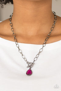 Gunmetal,Light Pink,Necklace Short,Necklace Toggle,Pink,So Sorority Pink ✨ Necklace