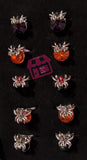 Halloween Spider Starlet Shimmer Ring SS Earring