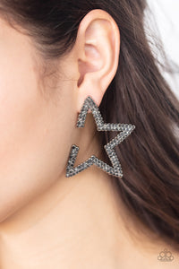 4thofJuly,Earrings Post,Gunmetal,Hematite,Silver,Star Player Silver ✧ Post Earrings