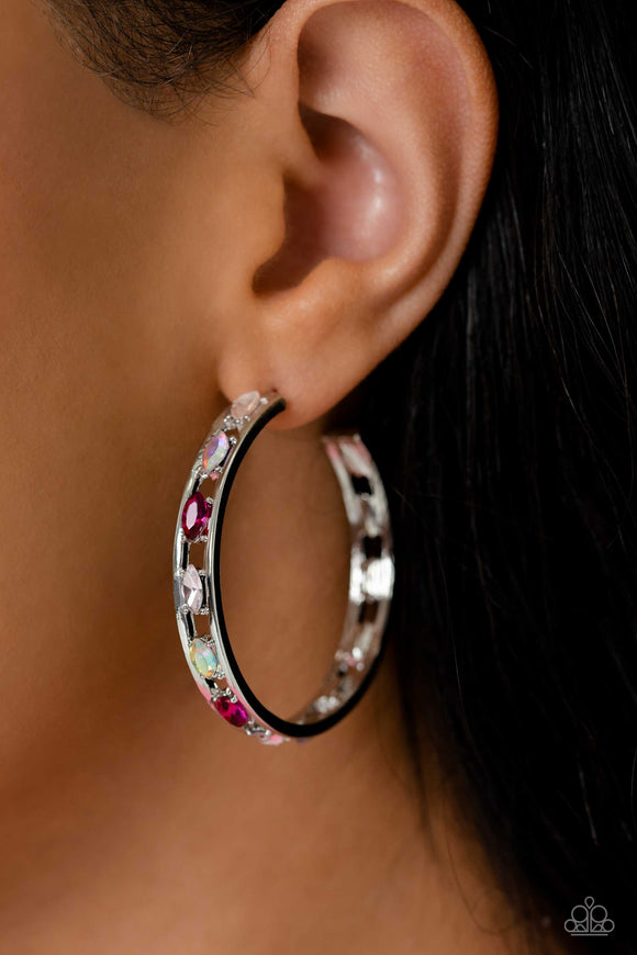 The Gem Fairy Pink ✧ Hoop Earrings