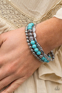 Blue,Bracelet Stretchy,Simply Santa Fe,Turquoise,Trail Mix Mecca Blue ✧ Bracelet